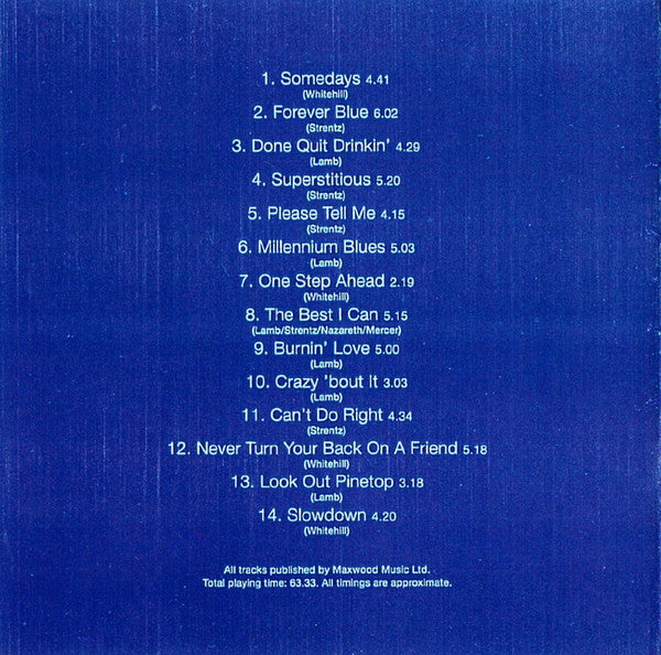 Paul Lamb & The King Snakes : The Blue Album (CD, Album)