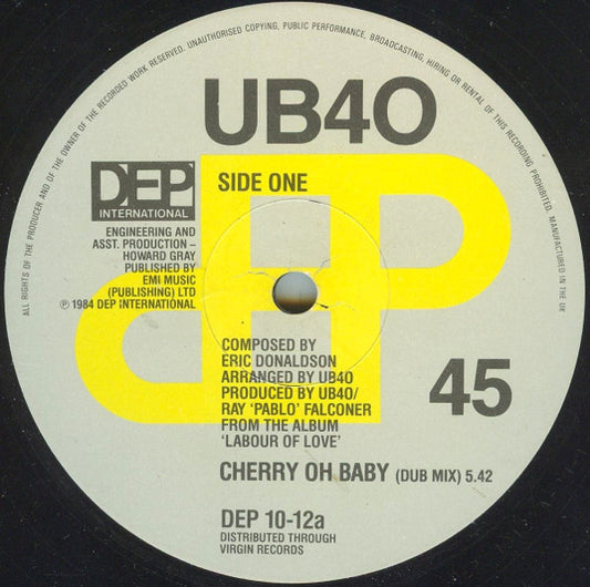 UB40 : Cherry Oh Baby (Dub Mix) (12")