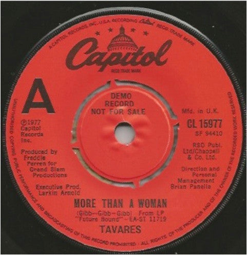 Tavares : More Than A Woman (7", Single, Promo)